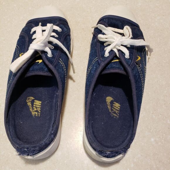 Nike Vintage 90s Y2K 9 Denim Slides Slip On Shoes Platform Women's Havoc Mules - Picture 6 of 9